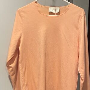 L.L. Bean Soft Coral Long Sleeve Shirt size medium